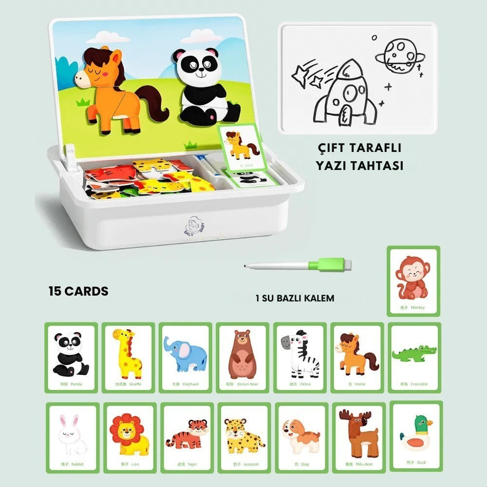 Baly™ Çocuklar için Yaratıcı Manyetik Yapboz Seti