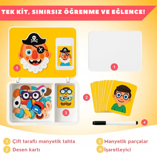 Baly™ Çocuklar için Yaratıcı Manyetik Yapboz Seti